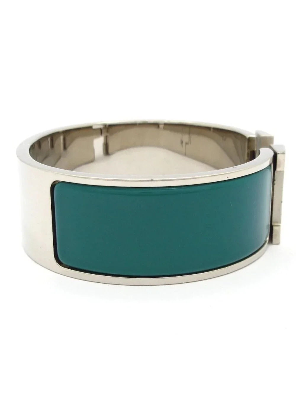 Hermes Bangle Clic Clac Silver Blue Green Bracelet